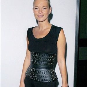 azzedine alaia lasercut corset belt Kate moss